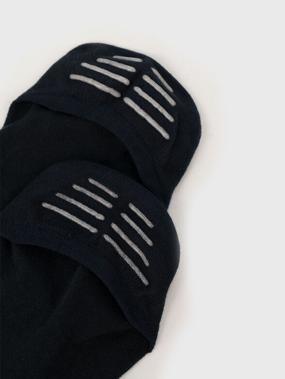 Set of three pairs of cotton socks in black - 4