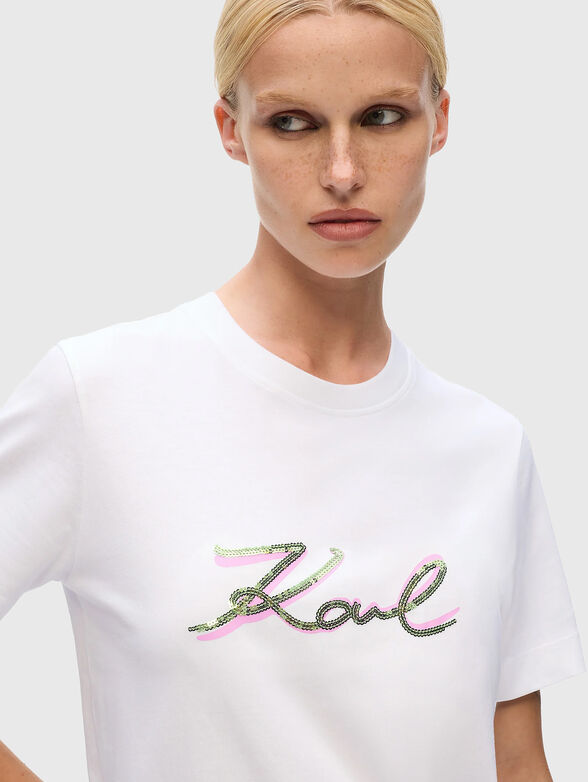 Sequin signature T-shirt - 4