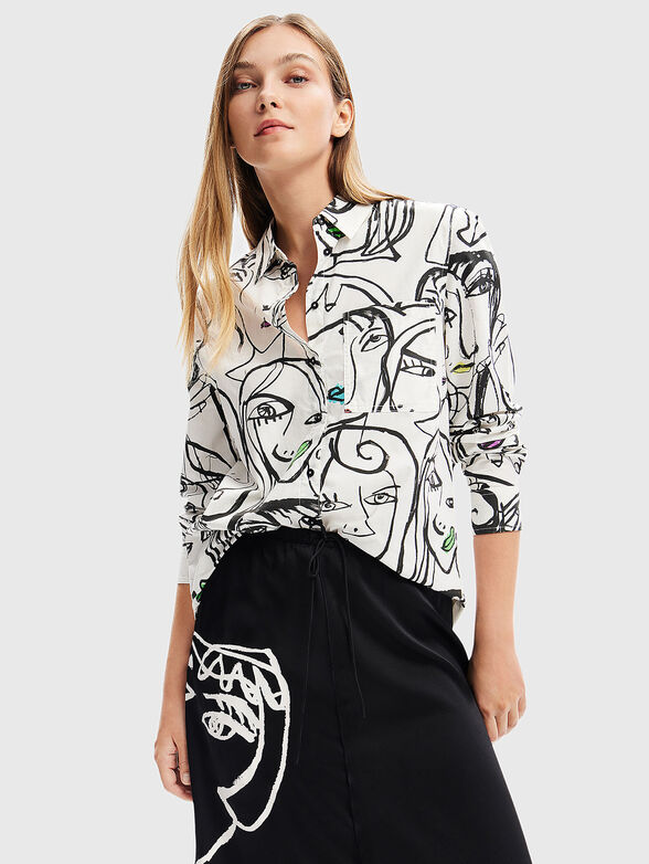 Printed cotton shirt  - 1