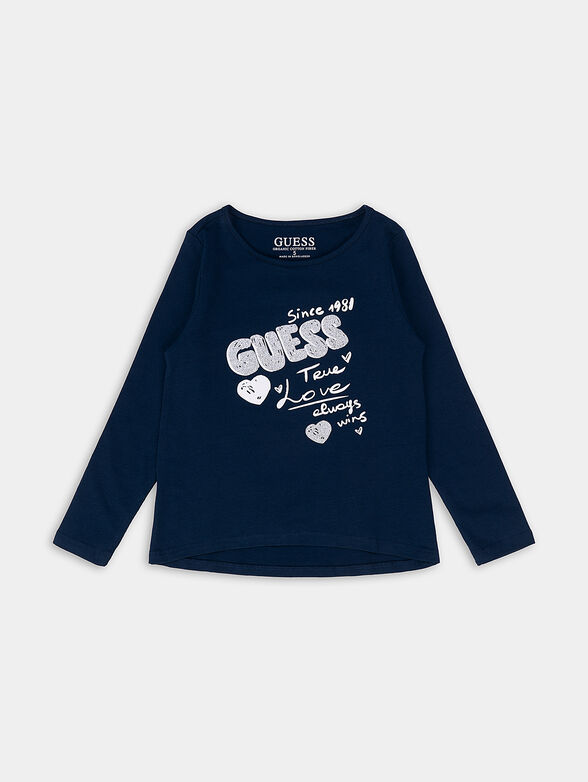 Blouse wih long sleeve and logo print - 1