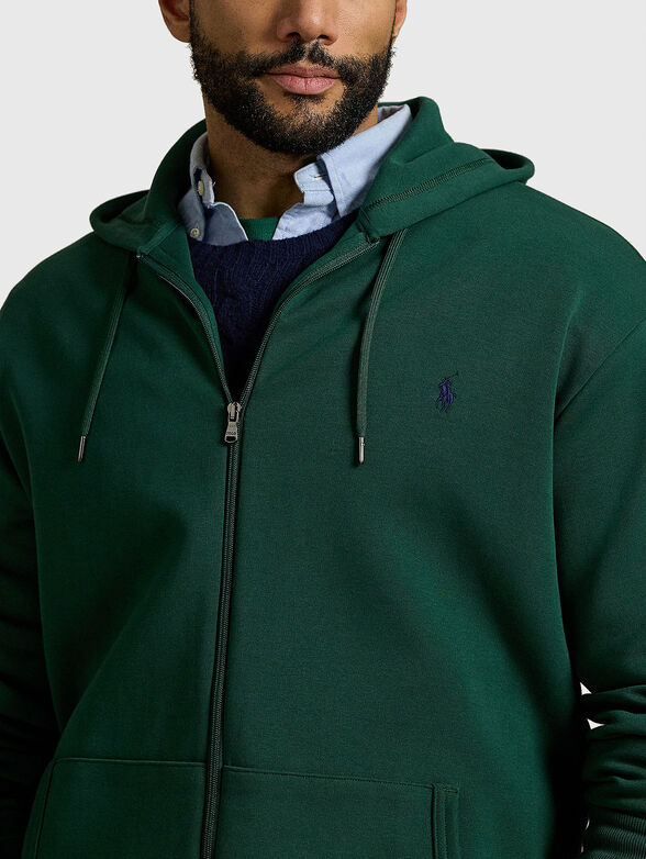 Green sweatshirt with logo - 4