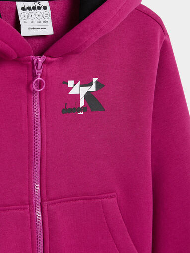 Sports set with fuxia sweatshirt - 3