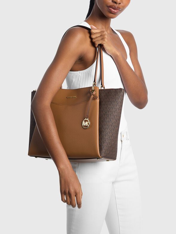 Leather bag with monogram print - 2