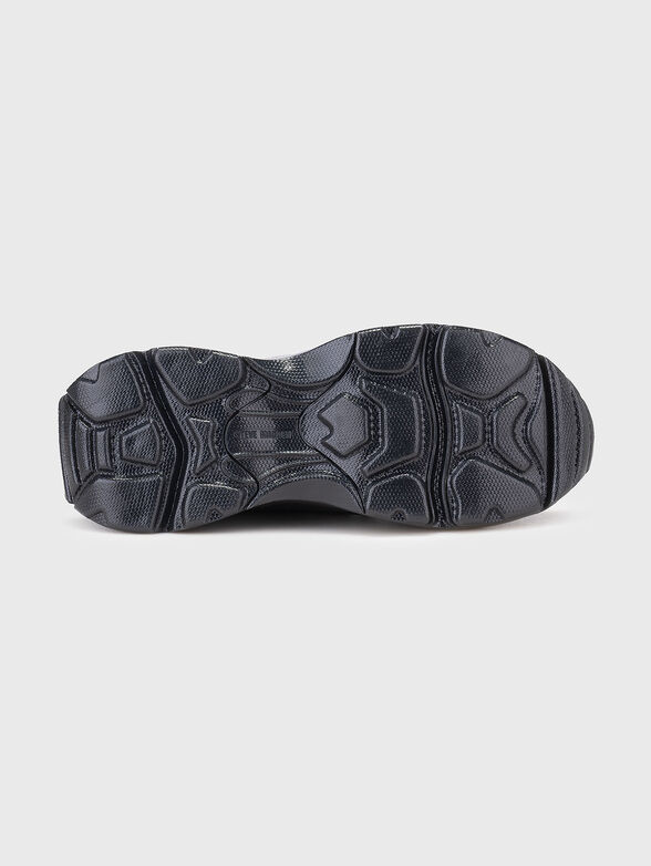 Black sports shoes with rhinestones - 5
