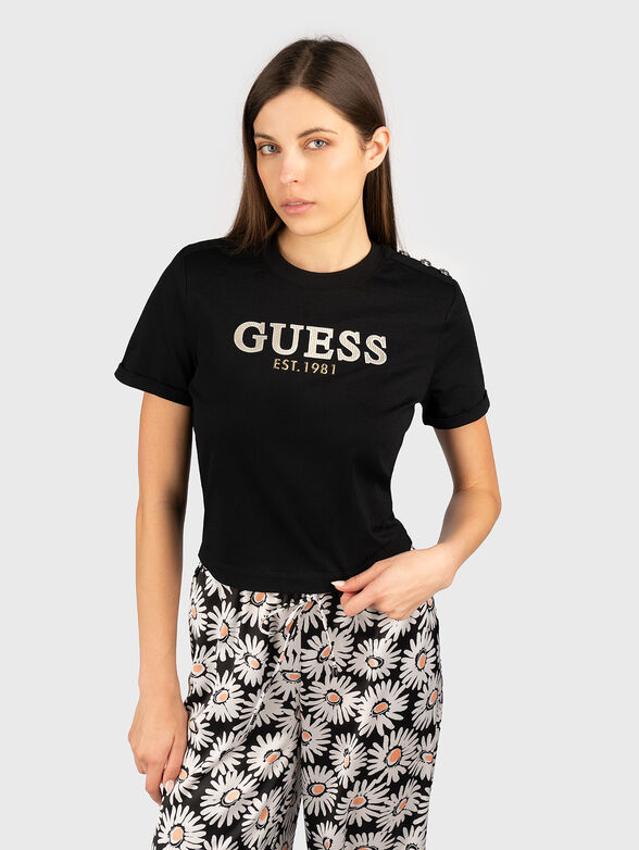 Short T-shirt with logo - 1