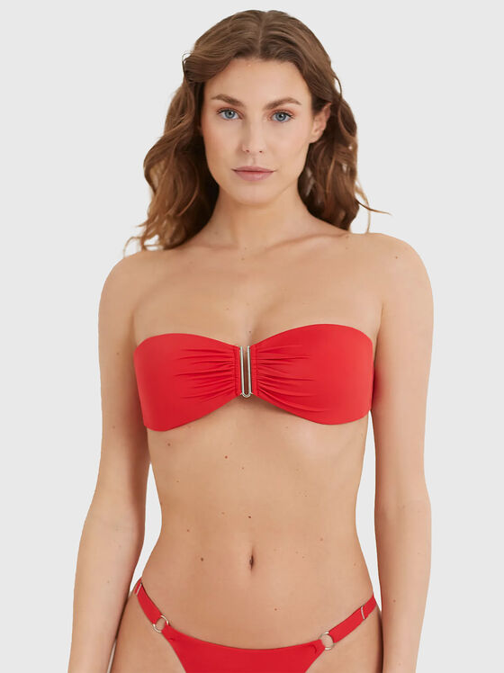 ESSENTIALS bikini top in red - 1