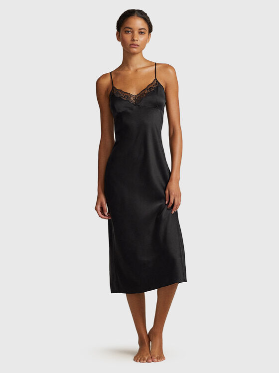 Black nightgown with lace - 1