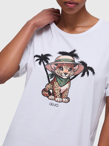 Cotton blend printed T-shirt - 5