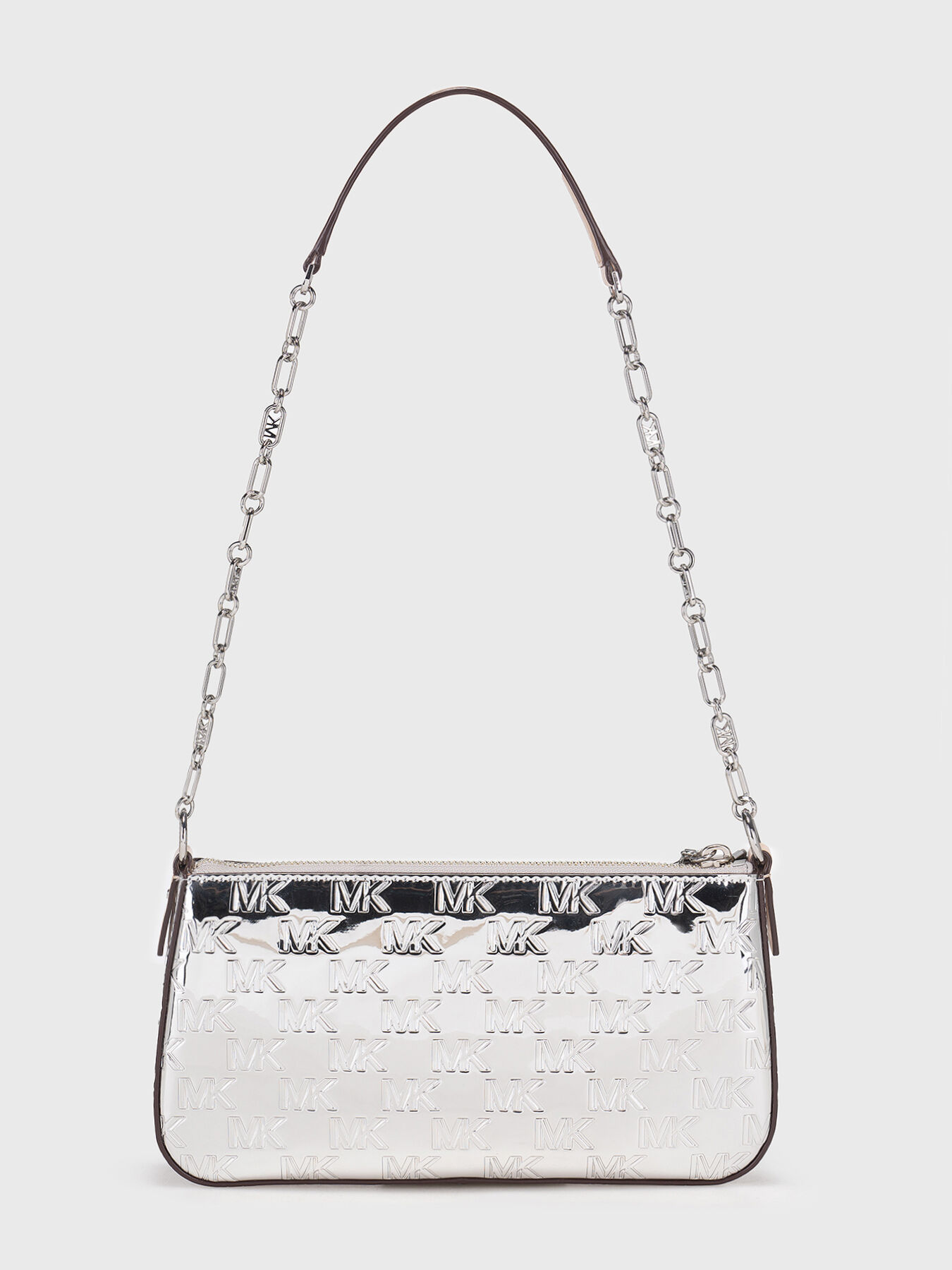 Small bag in silver color brand MICHAEL KORS