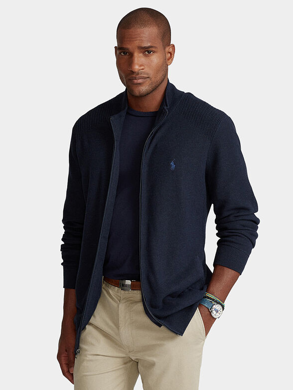 Cotton cardigan with zip - 1