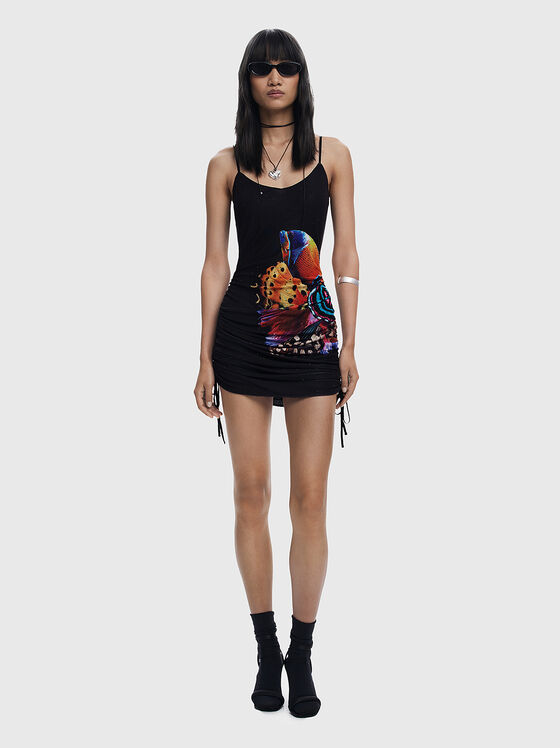 Dress with multi-colored print - 1