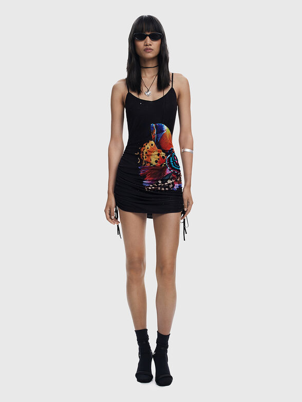 Dress with multi-colored print - 1