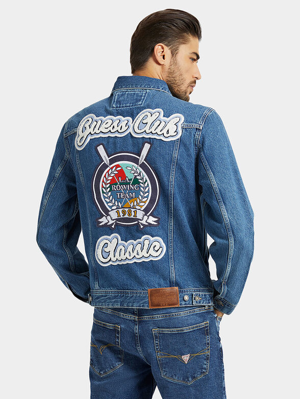 DILLON denim jacket with accent back - 2