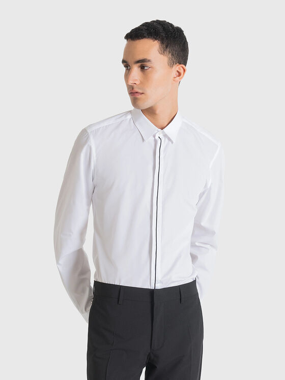 Бяла риза PARIS от памук  - 1