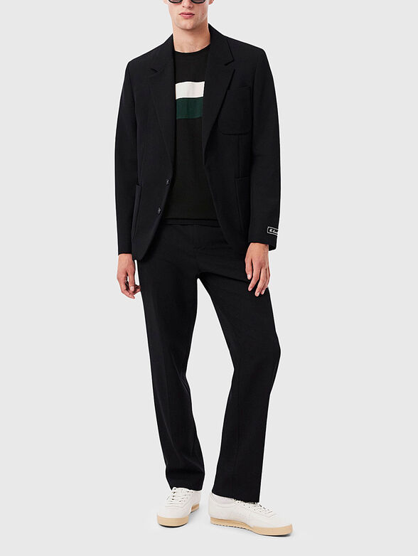 Cotton T-shirt with color-block effect - 2