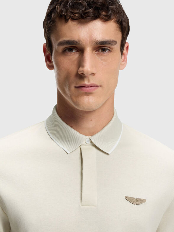 Blue polo shirt with logo - 4