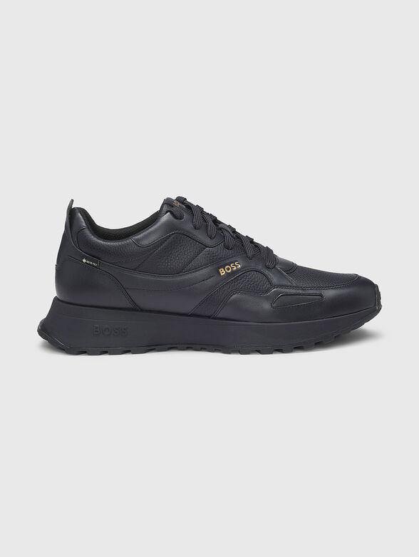 GORE-TEX black leather shoes - 1