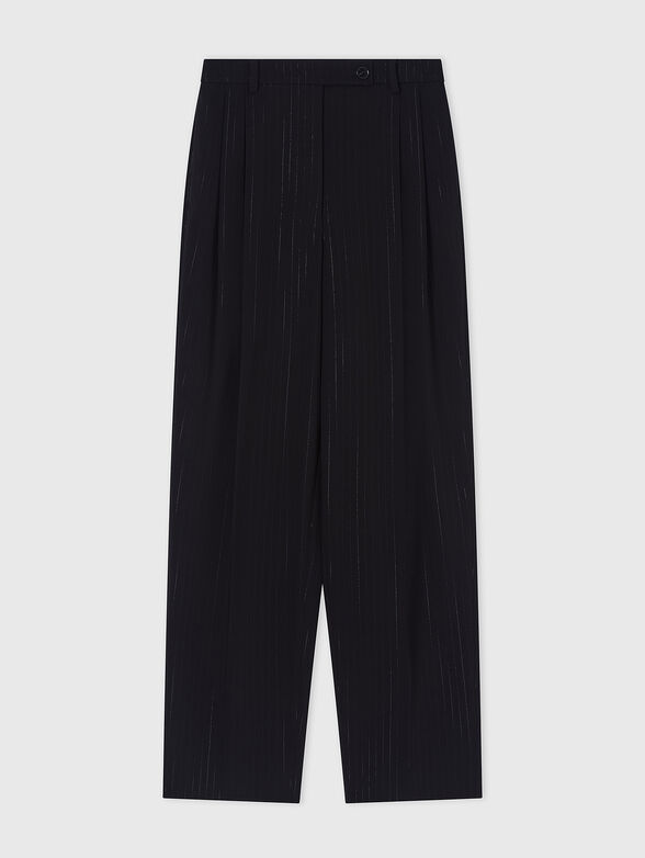 Pants with pleats and lurex threads - 1