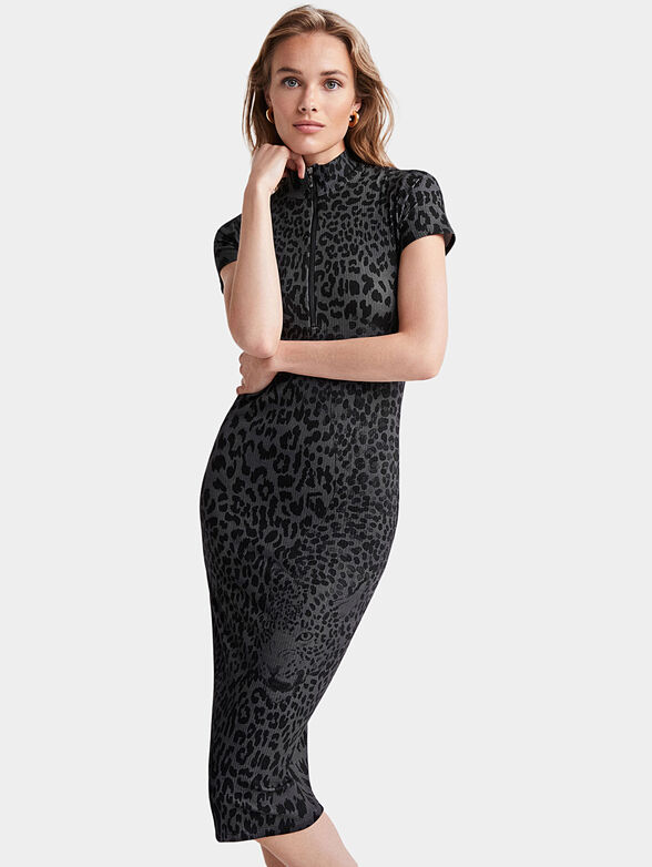 Dress with leopard print - 1