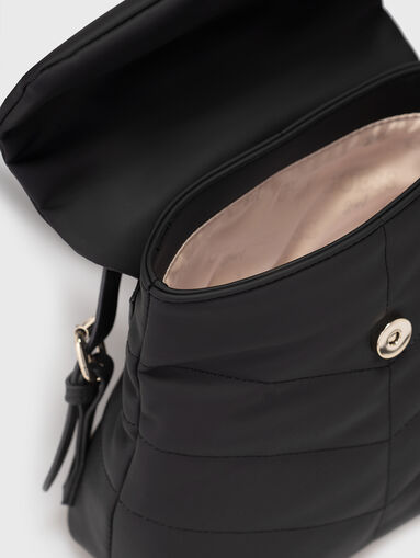 Black backpack with quilted effect - 5