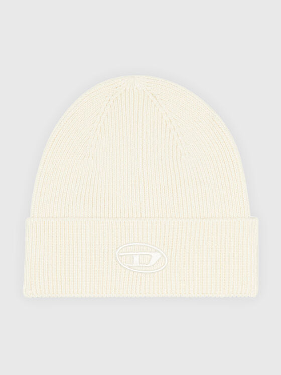 Black wool blend hat with logo - 1