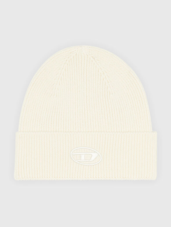 Black wool blend hat with logo - 1