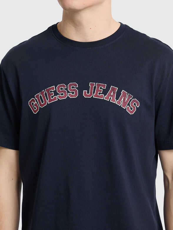 Cotton T-shirt with logo inscription - 4