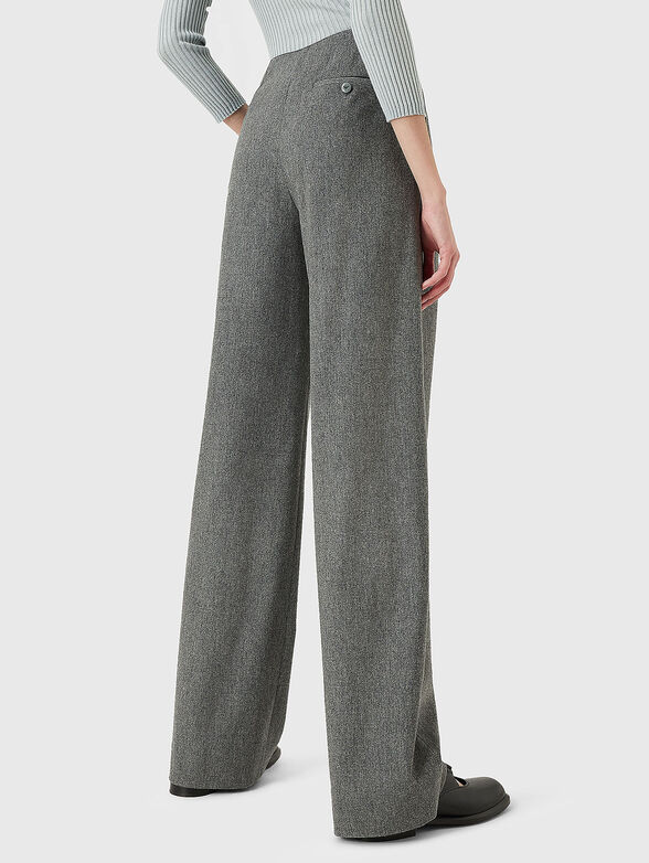 High-waisted wool and cashmere trousers - 2