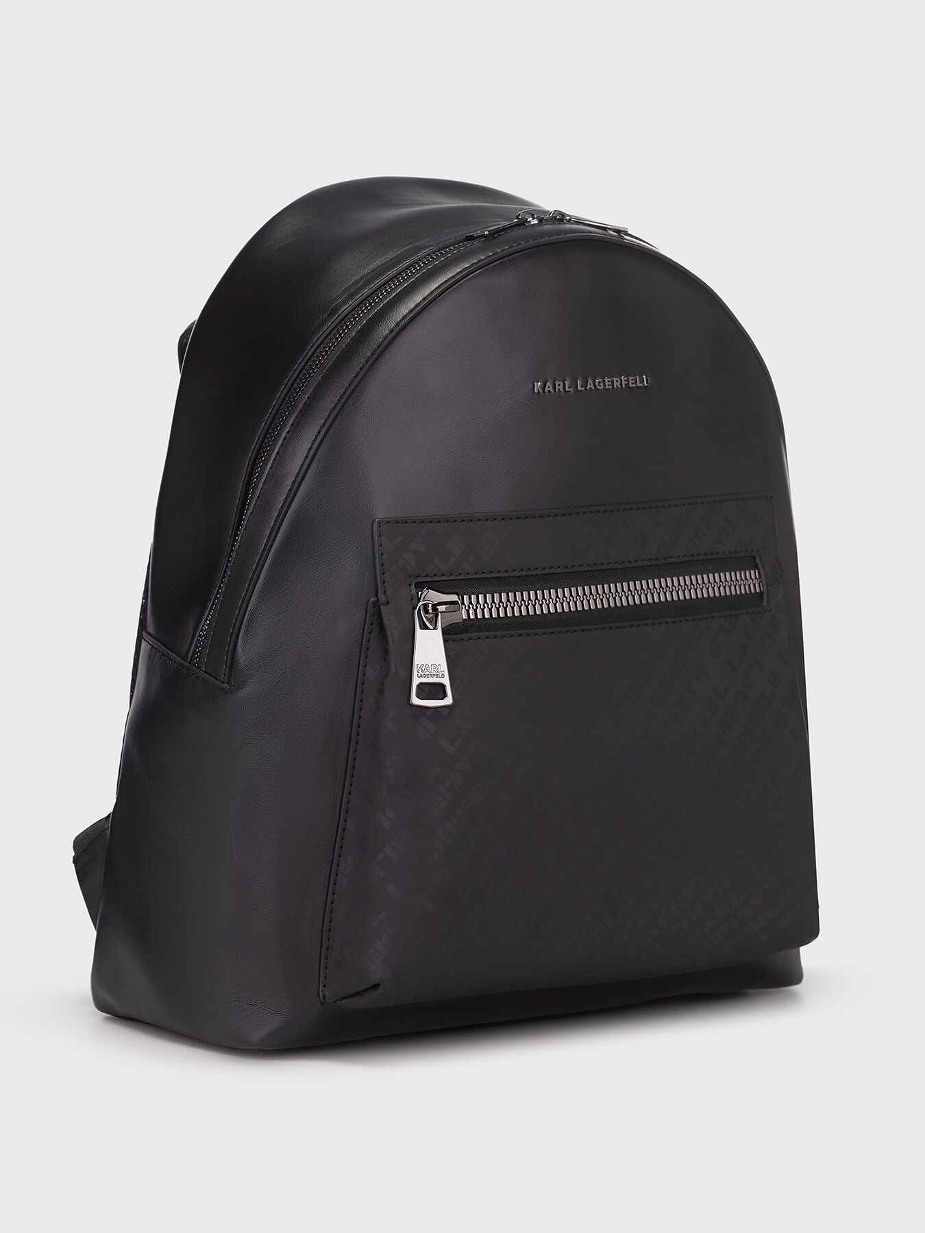 Black eco leather backpack brand Karl Lagerfeld Globalbrandsstore en