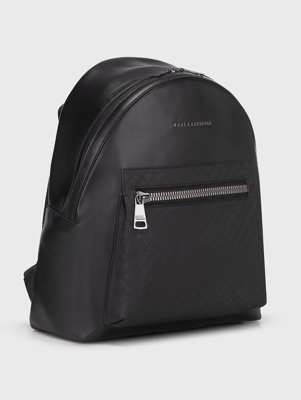 Black eco leather backpack  - 4