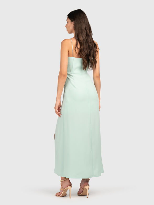 Maxi dress with slit and feathers - 2