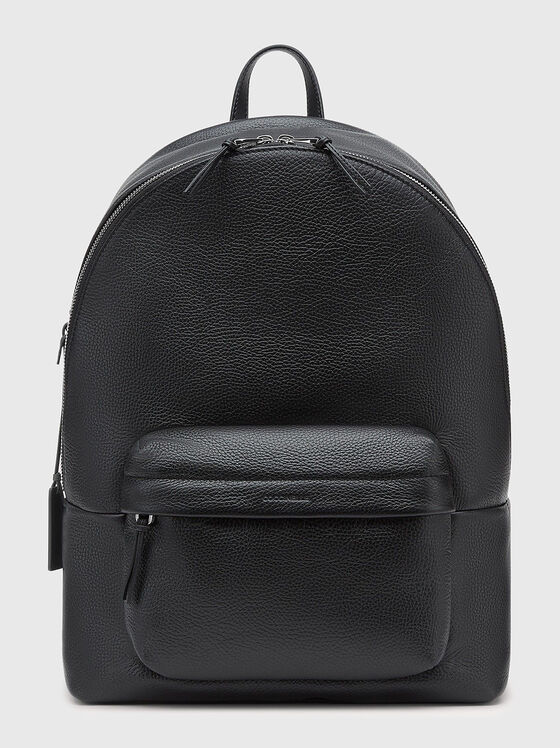 Black leather backpack  - 1