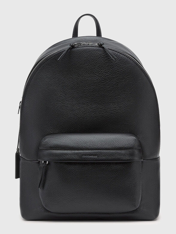 Black leather backpack  - 1