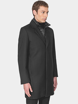 Black coat with removble gilet - 4