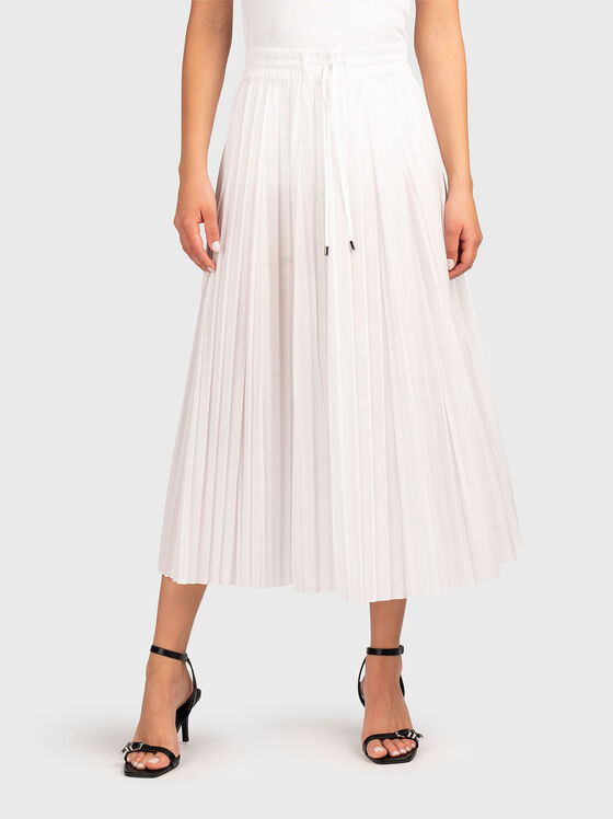 Midi skirt with elastic waist - 1