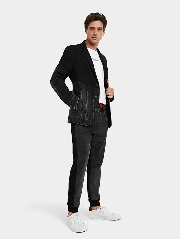 Jacket with denim inserts - 4
