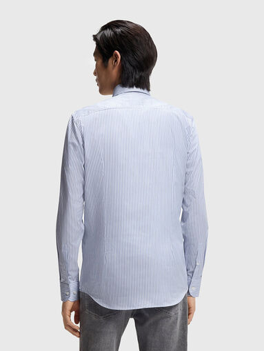 Striped slim fit cotton shirt - 3