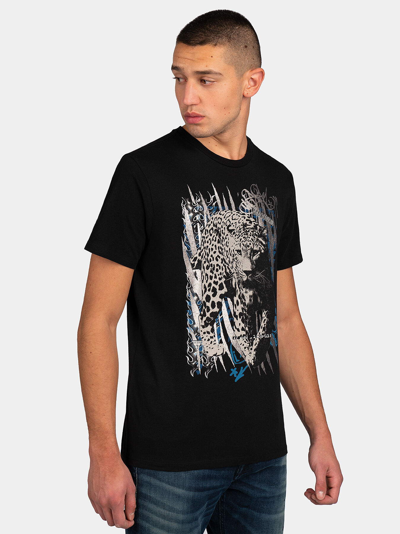 Guess leopard print shirt store
