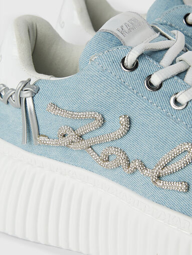 KREEPER LO sneakers with denim texture - 4