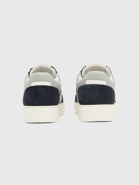 Dark blue sneakers with mesh details - 3