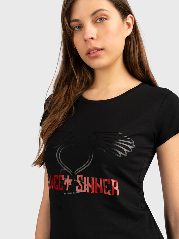 TSL077 T-shirt  in cotton blend with print - 4