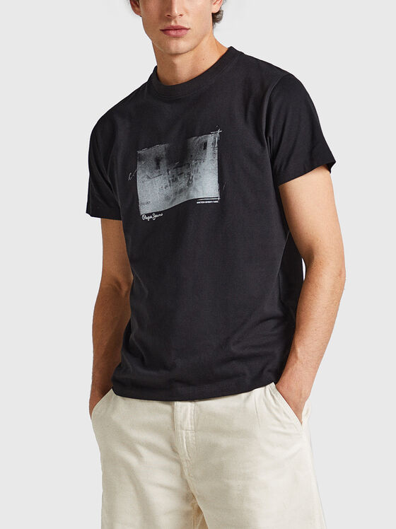 CLARK black T-shirt with print - 1