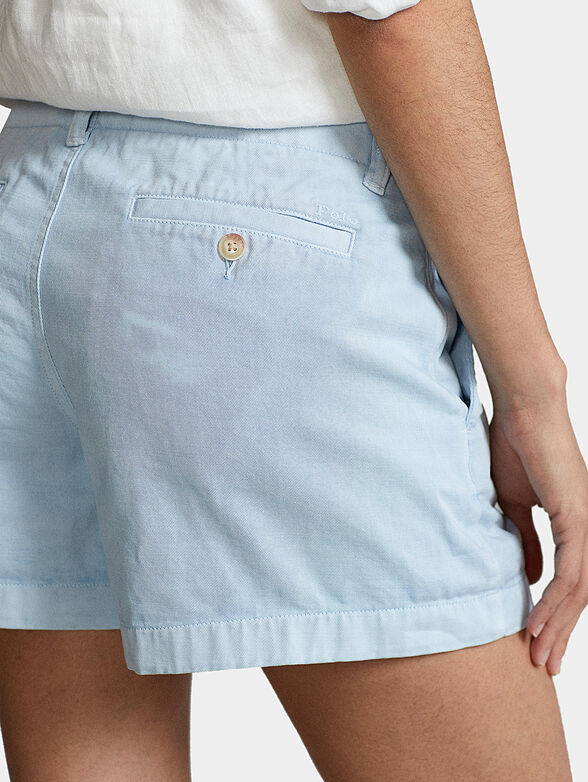 Cotton shorts in light blue - 3