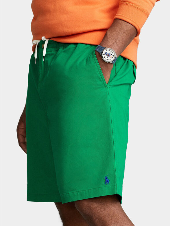Green shorts with ties - 3