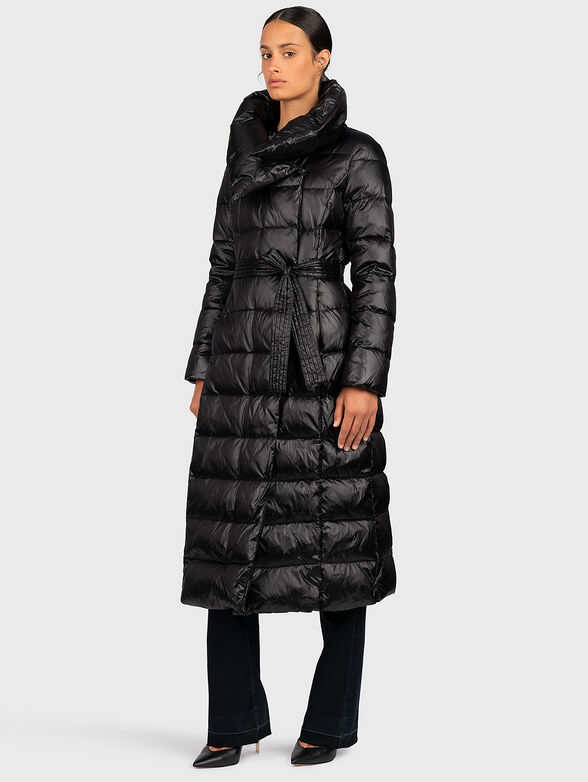 Quilted down jacket with genuine feather padding - 1