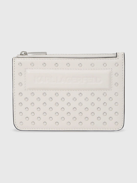 Кожен картодържател IKON/K с капси и цип - 1