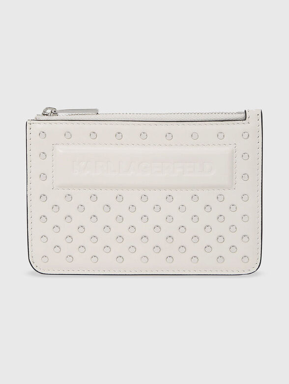IKON/K eather cardholder with studs - 1