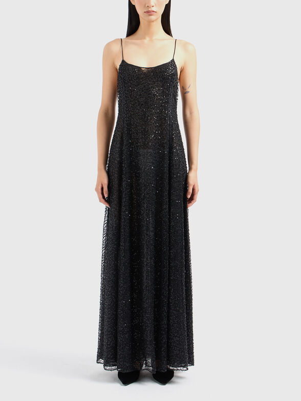 Maxi dress with sequins - 1