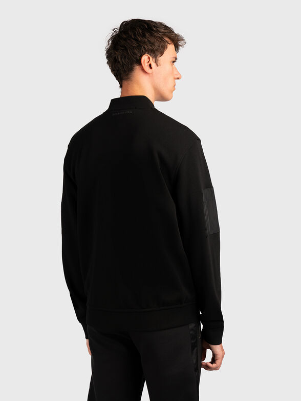 Bomber jacket with metal logo accent - 3