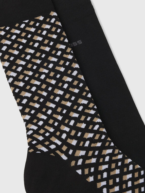 Socks in beige with monogram - 2